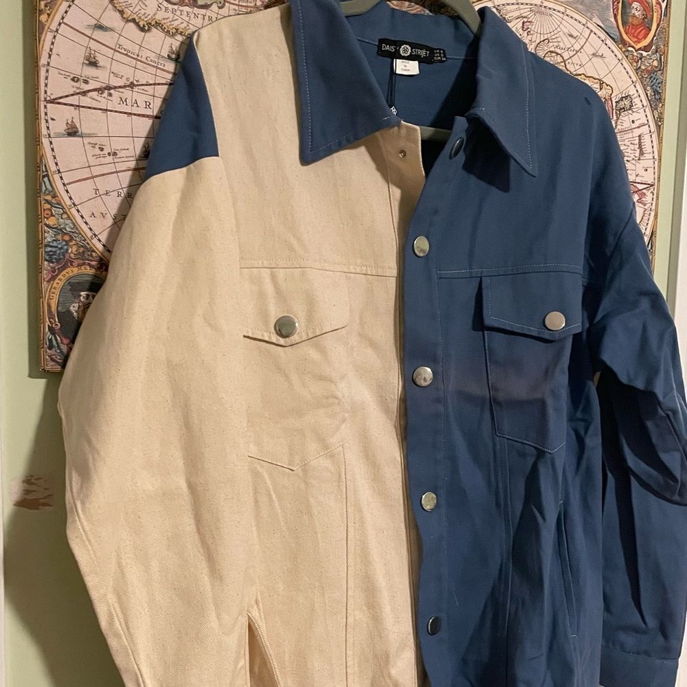 NWT! Two Tone Button-Up Jacket - Picture 7 of 10